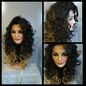 Voluminous Soft Ombre Curl Lace Wig